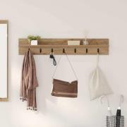 vidaXL Väggmonterad Klädhängare Artisan Ek 100 x 10,5 x 18 cm