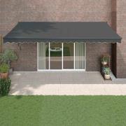 vidaXL Automatisk infällbar markis antracit 5x3 m