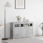 vidaXL Sideboard Betonggrå 116 x 30 x 75 cm Konstruerat trä