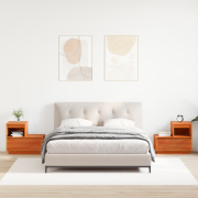 vidaXL Nattduksbord 2 pcs Vaxbrun 60 x 34 x 51 cm Konstruerat trä