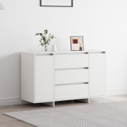 vidaXL Sideboard med låda Vit 120 x 41 x 75 cm Konstruerat trä