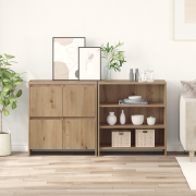 vidaXL Sideboard 2 pcs Artisan Ek 70 x 41 x 75 cm Konstruerat trä