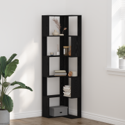 vidaXL Bokhylla Svart Ek 50 x 50 x 179 cm