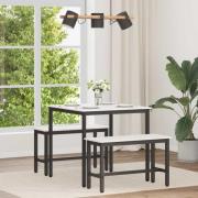 vidaXL Matbord Vit 80 x 80 x 75 cm Massiv furu