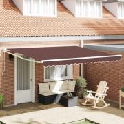 vidaXL Markis manuellt infällbar 400x300 cm brun