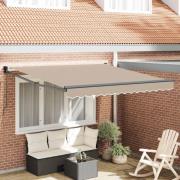 vidaXL Utfällbar markis Beige 350 x 250 cm Polyester och aluminium