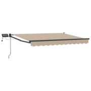 vidaXL Manuell utdragbar markis med LED-lampor 3,5 x 2,5 m