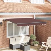 vidaXL Utfällbar markis Brun 300 x 200 cm tyg