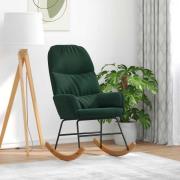 vidaXL Matstol mörkgrön sammet