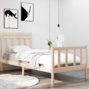 vidaXL Sängram massivt trä 90x190 cm