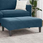 vidaXL Fotpall Blå 77x55x31 cm sammet