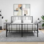 vidaXL Sängbord 2 st grå sonoma 40x35x50 cm konstruerat trä