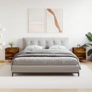 vidaXL Sängbord 2 st rökfärgad ek 40x35x47,5 cm konstruerat trä