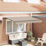 vidaXL Utfällbar markis Beige 350 x 200 cm tyg