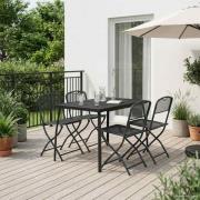 vidaXL Utemöbelset 5 pcs Antracit Järn och stål