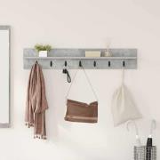 vidaXL Väggmonterad Klädhängare Betonggrå 100 x 10,5 x 18 cm