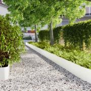 vidaXL Rabattkanter 20 st vit 25x103 cm kallvalsat stål