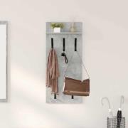vidaXL Väggmonterad Klädhängare med hylla Betonggrå 40 x 10 x 90 cm