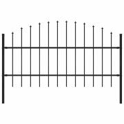 vidaXL Trädgårdsstaket Woerden med spjutspets stål 170x100 cm svart