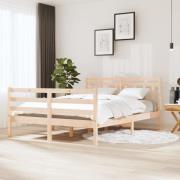 vidaXL Sängram massivt trä 140x190 cm