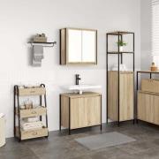 vidaXL Badrumsmöbler set 2 delar sonoma-ek konstruerat trä