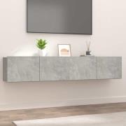 vidaXL TV-skåp 2 st betonggrå 80x30x30 cm konstruerat trä