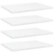 vidaXL Hyllplan 4 st vit 40x30x1,5 cm konstruerat trä