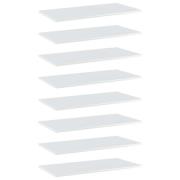 vidaXL Hyllplan 8 st vit högglans 80x40x1,5 cm konstruerat trä