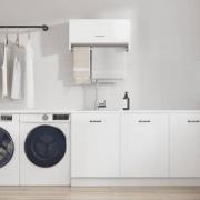 vidaXL Garderob vit 70x32,5x35 cm konstruerat trä