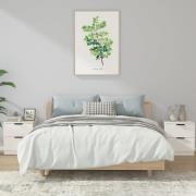 vidaXL Sängbord 2 st vit konstruerat trä