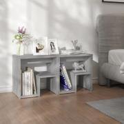 vidaXL Sängbord 2 st grå sonoma 40x30x40 cm konstruerat trä