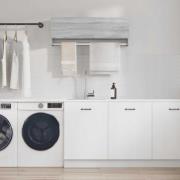 vidaXL Klädhängare grå sonoma 100x32,5x35 cm konstruerat trä