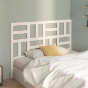 vidaXL Sänggavel vit 126x4x104 cm massiv furu
