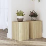 vidaXL Växtställ 2 st sonoma ek 20x20x30 cm konstruerat trä