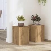 vidaXL Växtställ 2 st ek 25x25x35 cm konstruerat trä