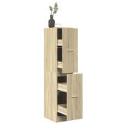 vidaXL Apoteksskåp Sonoma Ek 30x41x144,5 cm konstruerat trä
