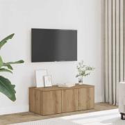vidaXL Tv-bänk artisan ek 80x34x30 cm konstruerat trä