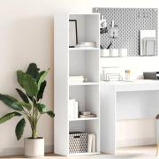 vidaXL Bokhylla vit 40x30x152 cm konstruerat trä