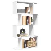 vidaXL Rumsavdelare bokhylla 4 våningar vit 70x24x129 cm konstruerat t...