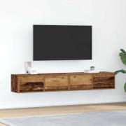 vidaXL TV-bänkar 2 st gammalt trä 80x31x25,5 cm konstruerat trä