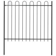 vidaXL Trädgårdsstaket BOXTEL med båge i stål 181x150 cm svart