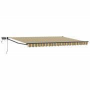 vidaXL Manuell utdragbar markis med LED-lampor 5 x 3 m