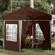 vidaXL Pop-up Partytält Brun 195 x 195 x 245 cm Oxford Tyg