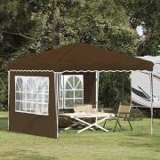 vidaXL Pop-up Partytält Taupe 288 x 288 x 245 cm Oxford Tyg