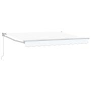 vidaXL Manuell Utdragbar Markis Vit 2,5 x 2 m