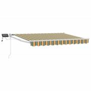 vidaXL Manuell utdragbar markis med LED-lampor 3,5 x 2 m