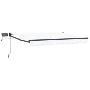 vidaXL Manuell utdragbar markis med LED-lampor 2,5 x 2 m