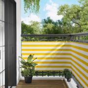 vidaXL Balkong Skärm Gul och Vit 100 x 500 cm Oxford Tyg