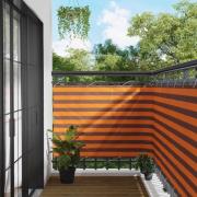 vidaXL Balkong Skärm Orange och Brunt 110 x 800 cm Oxford Tyg