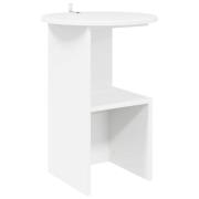 vidaXL Sidobord Vit Ø 39,5 x 55 cm Konstruerat trä
